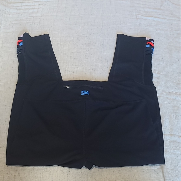 Fila Navy Blue Sport Leggings with Mesh Detailing - Picture 7 of 9